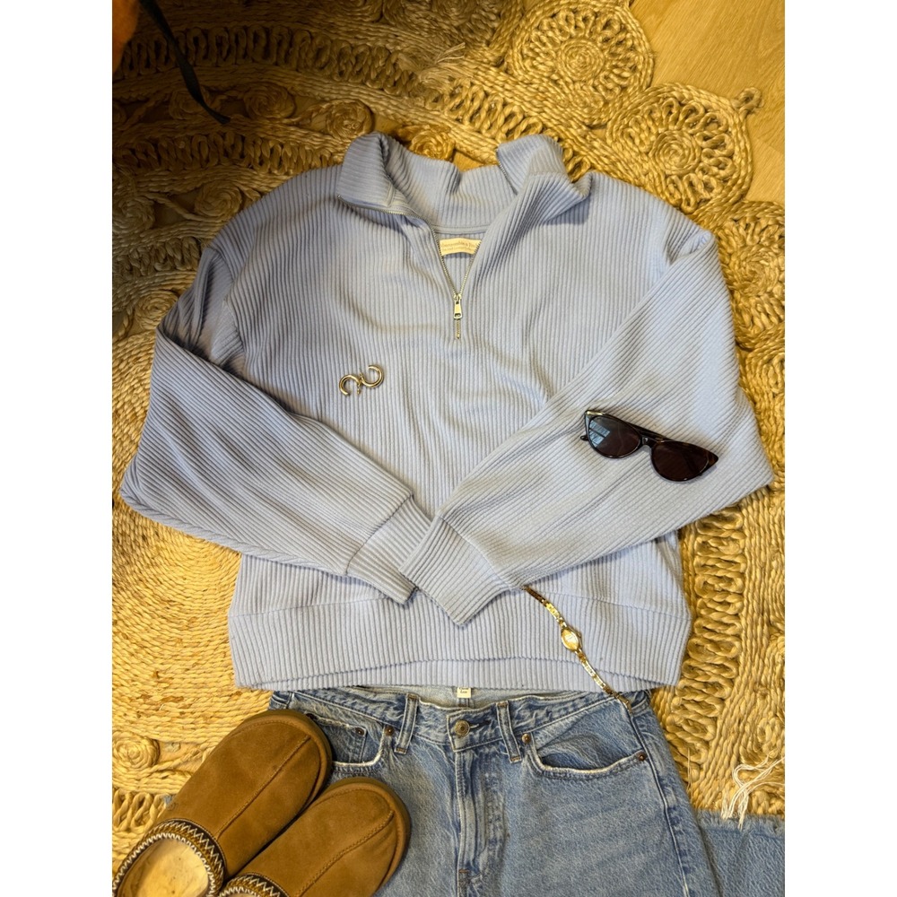 Abercrombie Lounge Brushed Rib Half-Zip‎